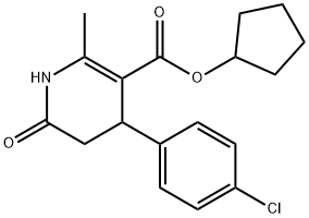 cyclopentyl 4-(4-chlorophenyl)-2-methyl-6-oxo-1,4,5,6-tetrahydropyridine-3-carboxylate Struktur