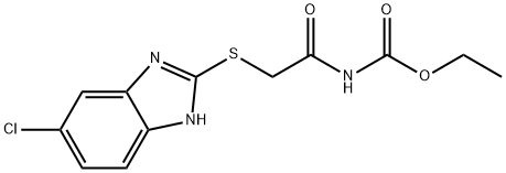 ethyl {[(5-chloro-1H-benzimidazol-2-yl)sulfanyl]acetyl}carbamate Struktur