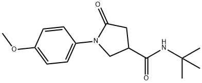 N-tert-butyl-1-(4-methoxyphenyl)-5-oxopyrrolidine-3-carboxamide Struktur