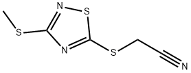 {[3-(methylsulfanyl)-1,2,4-thiadiazol-5-yl]sulfanyl}acetonitrile Struktur