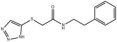 N-(2-phenylethyl)-2-(1H-1,2,3-triazol-5-ylsulfanyl)acetamide Struktur