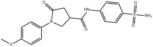 1-(4-methoxyphenyl)-5-oxo-N-(4-sulfamoylphenyl)pyrrolidine-3-carboxamide Struktur