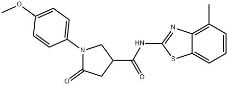 1-(4-methoxyphenyl)-N-(4-methyl-1,3-benzothiazol-2-yl)-5-oxopyrrolidine-3-carboxamide Struktur