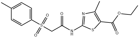 ethyl 4-methyl-2-({[(4-methylphenyl)sulfonyl]acetyl}amino)-1,3-thiazole-5-carboxylate Struktur