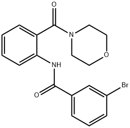 3-bromo-N-[2-(morpholin-4-ylcarbonyl)phenyl]benzamide Struktur