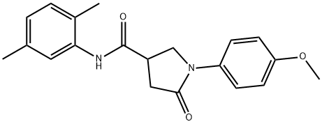 N-(2,5-dimethylphenyl)-1-(4-methoxyphenyl)-5-oxopyrrolidine-3-carboxamide Struktur