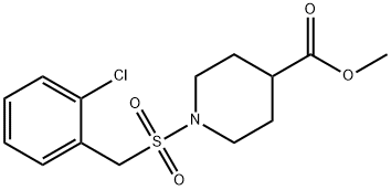 methyl 1-[(2-chlorobenzyl)sulfonyl]piperidine-4-carboxylate Struktur