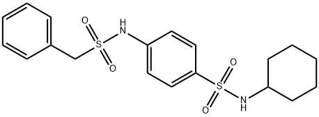 4-[(benzylsulfonyl)amino]-N-cyclohexylbenzenesulfonamide Struktur