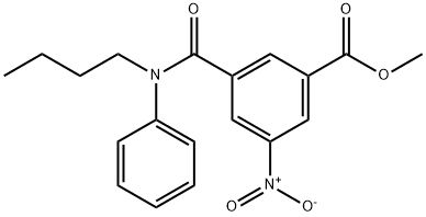 methyl 3-[butyl(phenyl)carbamoyl]-5-nitrobenzoate Struktur