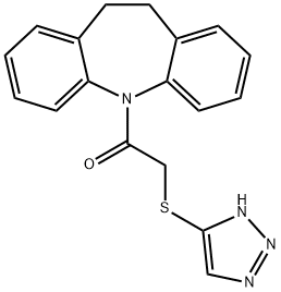 1-(10,11-dihydro-5H-dibenzo[b,f]azepin-5-yl)-2-(1H-1,2,3-triazol-5-ylsulfanyl)ethanone Struktur