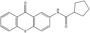 N-(9-oxo-9H-thioxanthen-2-yl)cyclopentanecarboxamide Struktur