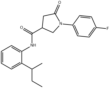 N-[2-(butan-2-yl)phenyl]-1-(4-fluorophenyl)-5-oxopyrrolidine-3-carboxamide Struktur