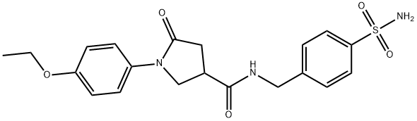 1-(4-ethoxyphenyl)-5-oxo-N-(4-sulfamoylbenzyl)pyrrolidine-3-carboxamide Struktur