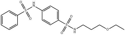 N-(3-ethoxypropyl)-4-[(phenylsulfonyl)amino]benzenesulfonamide Struktur