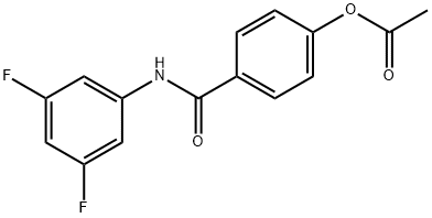 4-((3,5-difluorophenyl)carbamoyl)phenyl acetate Struktur