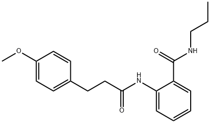 2-{[3-(4-methoxyphenyl)propanoyl]amino}-N-propylbenzamide Struktur