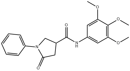 5-oxo-1-phenyl-N-(3,4,5-trimethoxyphenyl)pyrrolidine-3-carboxamide Struktur