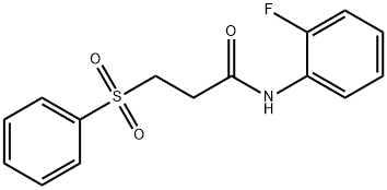 N-(2-fluorophenyl)-3-(phenylsulfonyl)propanamide Struktur