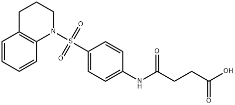 4-((4-((3,4-dihydroquinolin-1(2H)-yl)sulfonyl)phenyl)amino)-4-oxobutanoic acid Struktur