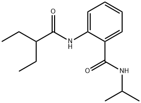 2-[(2-ethylbutanoyl)amino]-N-(propan-2-yl)benzamide Struktur