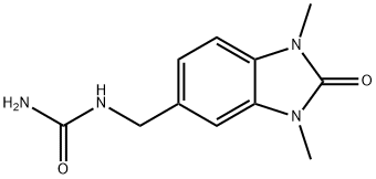 1-[(1,3-dimethyl-2-oxo-2,3-dihydro-1H-benzimidazol-5-yl)methyl]urea Struktur