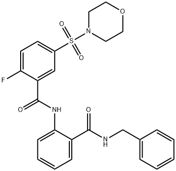 N-[2-(benzylcarbamoyl)phenyl]-2-fluoro-5-(morpholin-4-ylsulfonyl)benzamide Struktur