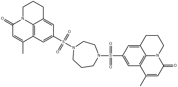 9,9'-(1,4-diazepane-1,4-diyldisulfonyl)bis(7-methyl-2,3-dihydro-1H,5H-pyrido[3,2,1-ij]quinolin-5-one) Struktur