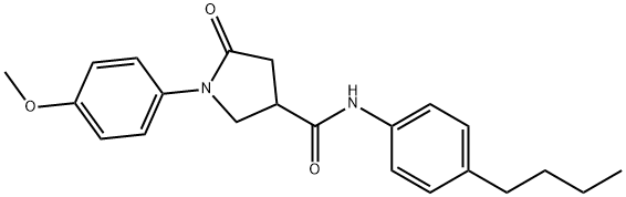 N-(4-butylphenyl)-1-(4-methoxyphenyl)-5-oxopyrrolidine-3-carboxamide Struktur