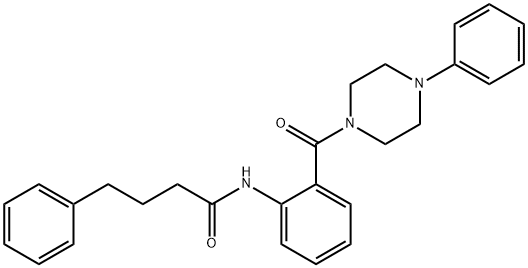 4-phenyl-N-{2-[(4-phenylpiperazin-1-yl)carbonyl]phenyl}butanamide Struktur