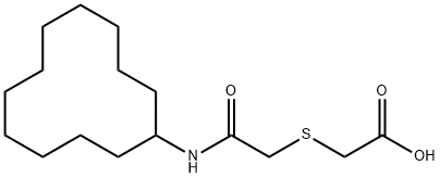 2-((2-(cyclododecylamino)-2-oxoethyl)thio)acetic acid Struktur