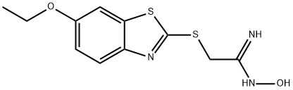 2-((6-ethoxybenzo[d]thiazol-2-yl)thio)-N-hydroxyacetimidamide Struktur