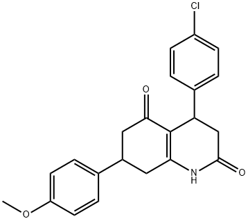 4-(4-chlorophenyl)-7-(4-methoxyphenyl)-4,6,7,8-tetrahydroquinoline-2,5(1H,3H)-dione Struktur