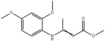 (E)-methyl 3-((2,4-dimethoxyphenyl)amino)but-2-enoate Struktur