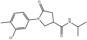 1-(3-chloro-4-methylphenyl)-5-oxo-N-(propan-2-yl)pyrrolidine-3-carboxamide Struktur