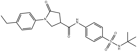 N-[4-(tert-butylsulfamoyl)phenyl]-1-(4-ethylphenyl)-5-oxopyrrolidine-3-carboxamide Struktur