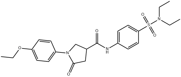 N-[4-(diethylsulfamoyl)phenyl]-1-(4-ethoxyphenyl)-5-oxopyrrolidine-3-carboxamide Struktur