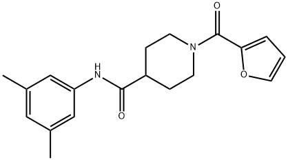 N-(3,5-dimethylphenyl)-1-(furan-2-ylcarbonyl)piperidine-4-carboxamide Struktur