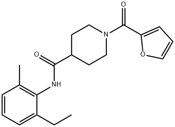 N-(2-ethyl-6-methylphenyl)-1-(furan-2-ylcarbonyl)piperidine-4-carboxamide Struktur