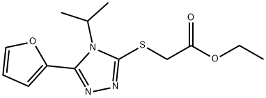 ethyl 2-((5-(furan-2-yl)-4-isopropyl-4H-1,2,4-triazol-3-yl)thio)acetate Struktur