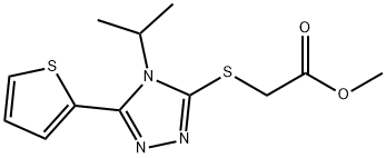 methyl 2-((4-isopropyl-5-(thiophen-2-yl)-4H-1,2,4-triazol-3-yl)thio)acetate Struktur