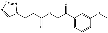 2-(3-methoxyphenyl)-2-oxoethyl 3-(1H-tetrazol-1-yl)propanoate Struktur