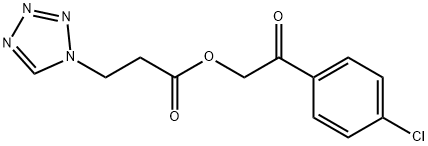 2-(4-chlorophenyl)-2-oxoethyl 3-(1H-tetrazol-1-yl)propanoate Struktur