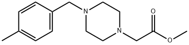 methyl 2-(4-(4-methylbenzyl)piperazin-1-yl)acetate Struktur