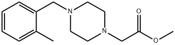 methyl 2-(4-(2-methylbenzyl)piperazin-1-yl)acetate Struktur