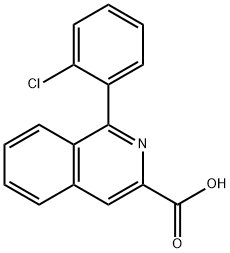 1-(2-Chlorophenyl)-3-isoquinolinecarboxylic acid, 89242-09-1, 結(jié)構(gòu)式