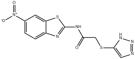 N-(6-nitro-1,3-benzothiazol-2-yl)-2-(1H-1,2,3-triazol-5-ylsulfanyl)acetamide Struktur