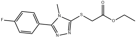 ethyl 2-((5-(4-fluorophenyl)-4-methyl-4H-1,2,4-triazol-3-yl)thio)acetate Struktur