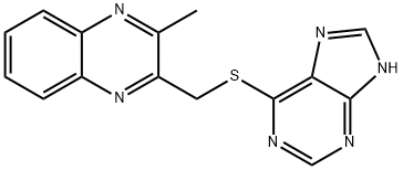 (3-methyl-2-quinoxalinyl)methyl 9H-purin-6-yl sulfide Struktur