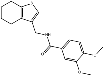 3,4-dimethoxy-N-(4,5,6,7-tetrahydro-1-benzothien-3-ylmethyl)benzamide Struktur