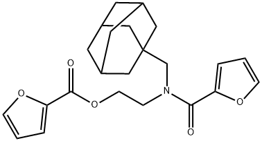 2-[(1-adamantylmethyl)(2-furoyl)amino]ethyl 2-furoate Struktur